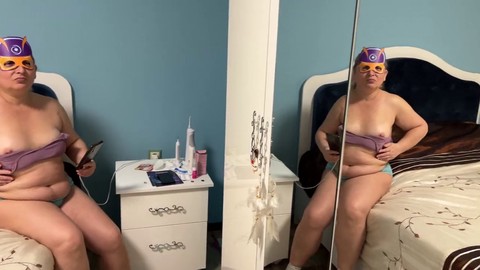 Aschblond, mädchen am masturbieren, muschi fingern