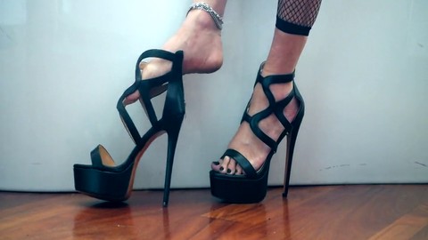 Amateur crossdresser showing off in my highest heels