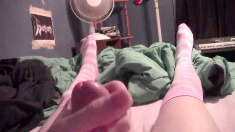 Femboy crossdresser, crossdresser stocking, crossdresser masturbation
