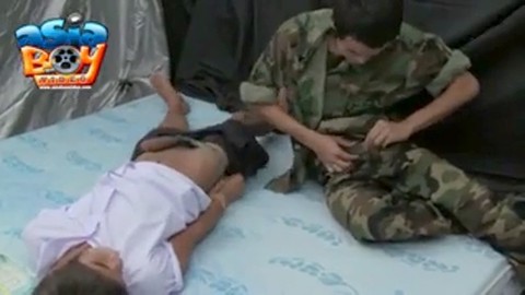schoolboy And Military naughty have fun