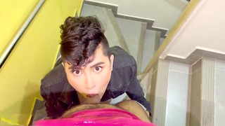 Blowjob, cute femboy, teen boys cum