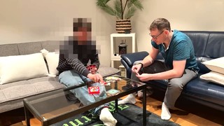 Twink edging, hairy twink, first time