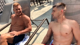 Gay porn, flip flop, blow-job