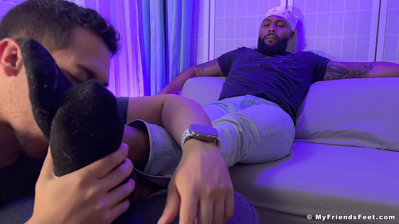 Dan Edwards worships and adores black guys' feet in a wild obsession