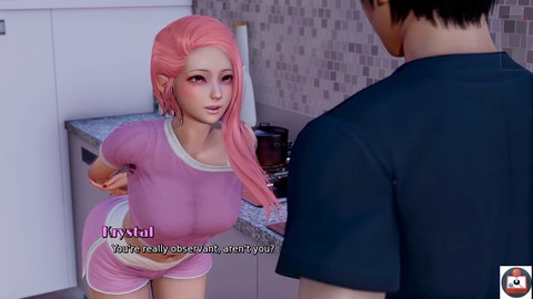 Pulpeuse babe avec un joli cul dans une aventure animée sexy